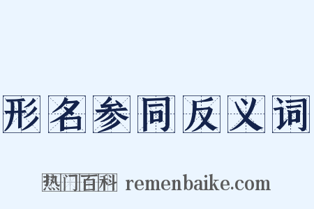 形名参同反义词是什么意思的图片